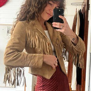 Vintage Leather Fringe Jacket